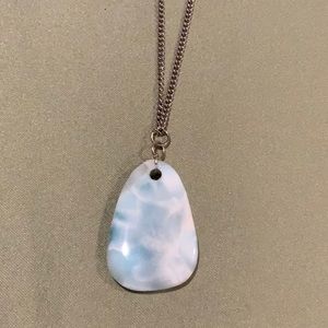 Blue topaz quartz stone necklace